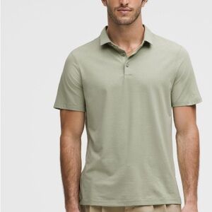 Lululemon NWT Evolution Short Sleeve Polo Shirt Fog Green Size Small